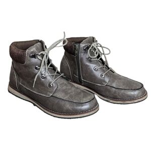 Steve Madden Houston Side Zip Lace Up Boots